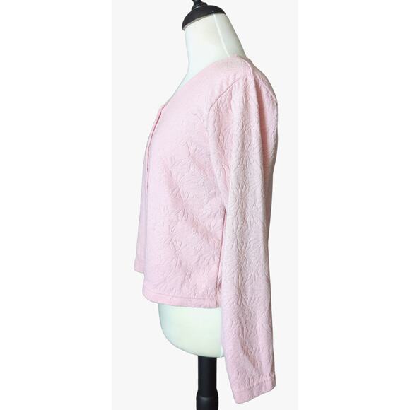 Vintage Pink Floral Design Cardigan Size L - Picture 3 of 5